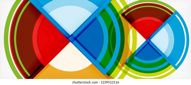 Fondo abstracto del círculo, plantilla de diseño moderno circular geométrica, ilustración vectorial