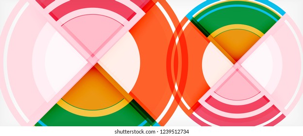 Circle abstract background, geometric circular modern design template, vector illustration