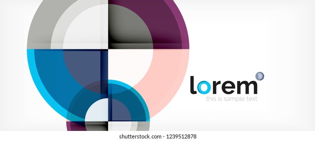 Circle abstract background, geometric circular modern design template, vector illustration