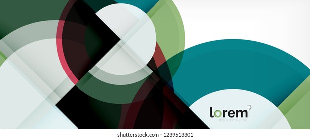 Circle abstract background, geometric circular modern design template, vector illustration