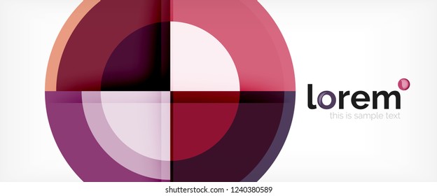 Circle abstract background, geometric circular modern design template, vector illustration