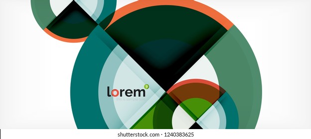 Circle abstract background, geometric circular modern design template, vector illustration