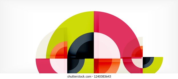 Circle abstract background, geometric circular modern design template, vector illustration