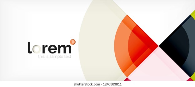 Circle abstract background, geometric circular modern design template, vector illustration