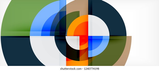 Circle abstract background, geometric circular modern design template, vector illustration