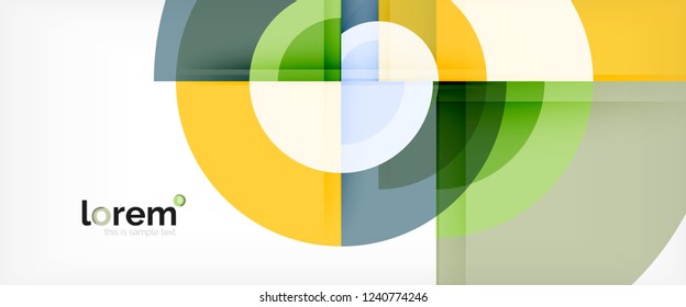 Fondo abstracto del círculo, plantilla de diseño moderno circular geométrica, ilustración vectorial