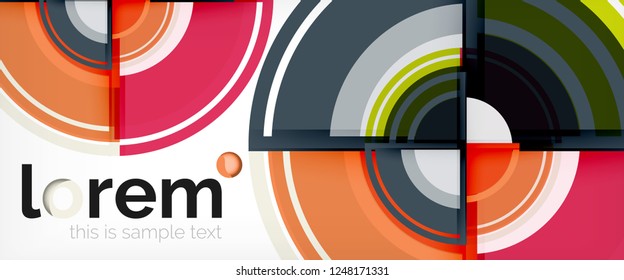 Circle abstract background, geometric circular modern design template, vector illustration