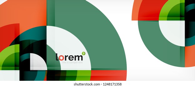 Circle abstract background, geometric circular modern design template, vector illustration