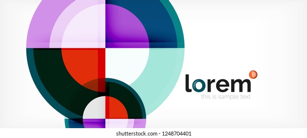 Circle abstract background, geometric circular modern design template, vector illustration