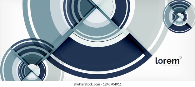 Circle abstract background, geometric circular modern design template, vector illustration
