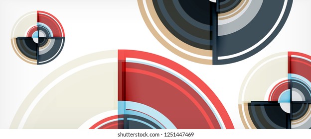 Circle abstract background, geometric circular modern design template, vector illustration