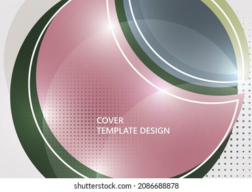 Fondo abstracto de círculo, plantilla de diseño moderno redondeado geométrico. Ilustración del vector