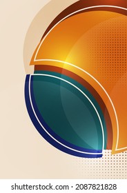 Circle abstract background, geometric round modern design template. Vector illustration