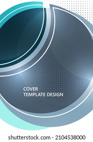 Fondo abstracto de círculo, plantilla de diseño moderno redondeado geométrico. Ilustración del vector