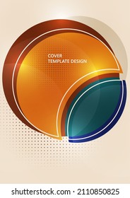 Fondo abstracto de círculo, plantilla de diseño moderno redondeado geométrico. Ilustración del vector