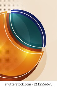 Circle abstract background, geometric round modern design template. Vector illustration