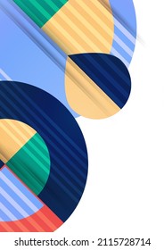 Circle abstract background, geometric round modern design template. Vector illustration