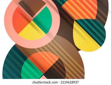 Circle abstract background, geometric round modern design template. Vector illustration