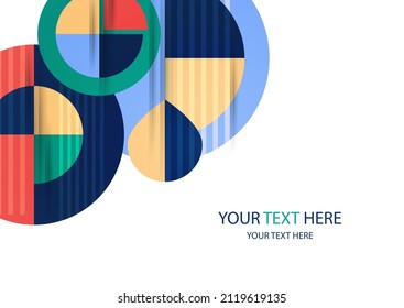 Circle abstract background, geometric round modern design template. Vector illustration