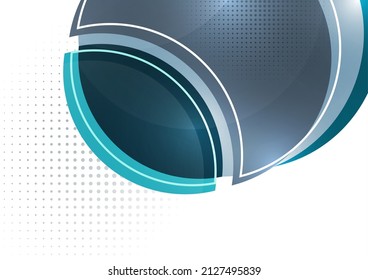 Circle abstract background, geometric round modern design template. Vector illustration