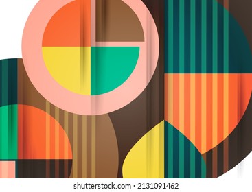 Circle abstract background, geometric round modern design template. Vector illustration