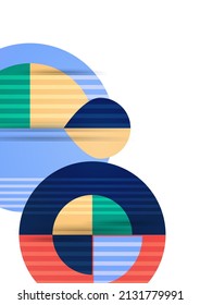 Circle abstract background, geometric round modern design template. Vector illustration