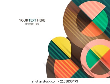 Circle abstract background, geometric round modern design template. Vector illustration