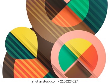 Circle abstract background, geometric round modern design template. Vector illustration