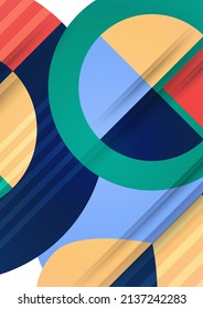 Circle abstract background, geometric round modern design template. Vector illustration