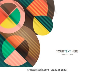 Circle abstract background, geometric round modern design template. Vector illustration