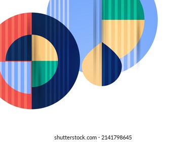 Circle abstract background, geometric round modern design template. Vector illustration