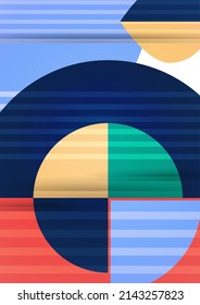 Circle abstract background, geometric round modern design template. Vector illustration