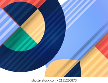 Fondo abstracto de círculo, plantilla de diseño moderno redondeado geométrico. Ilustración del vector