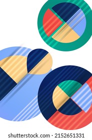 Circle abstract background, geometric round modern design template. Vector illustration