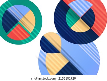 Circle abstract background, geometric round modern design template. Vector illustration