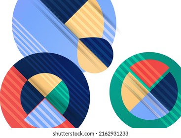 Circle abstract background, geometric round modern design template. Vector illustration