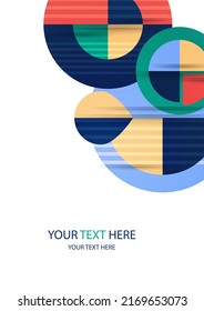 Fondo abstracto de círculo, plantilla de diseño moderno redondeado geométrico. Ilustración del vector