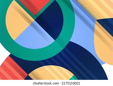 Circle abstract background, geometric round modern design template. Vector illustration