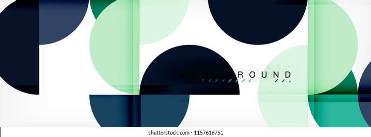 Fundo abstrato do círculo, ilustração vetorial geométrica