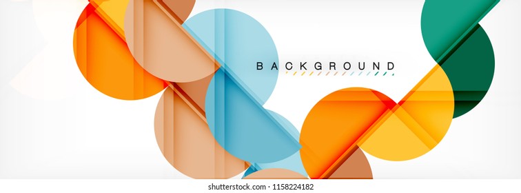 Circle abstract background, geometric vector illustration