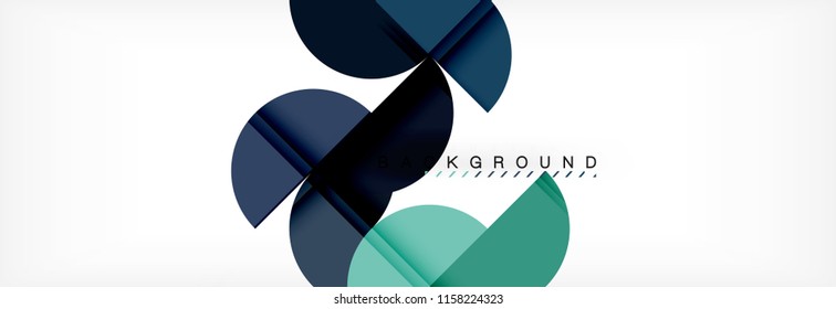 Circle abstract background, geometric vector illustration