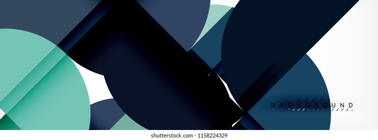 Circle abstract background, geometric vector illustration