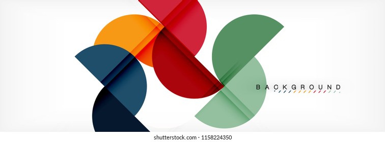 Circle abstract background, geometric vector illustration