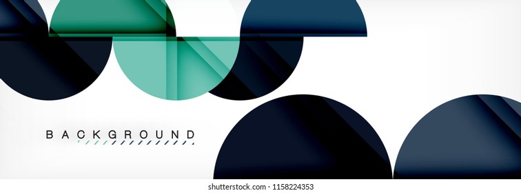 Circle abstract background, geometric vector illustration