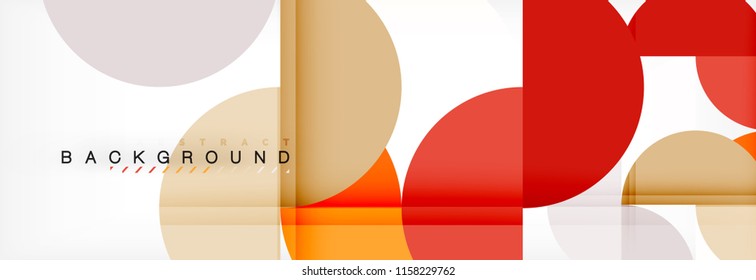 Circle abstract background, geometric vector illustration
