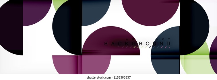 Circle abstract background, geometric vector illustration