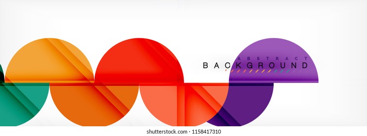 Circle abstract background, geometric vector illustration
