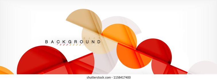 Circle abstract background, geometric vector illustration