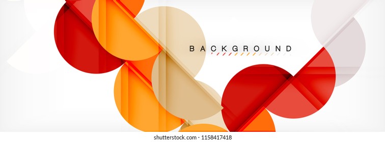 Circle abstract background, geometric vector illustration