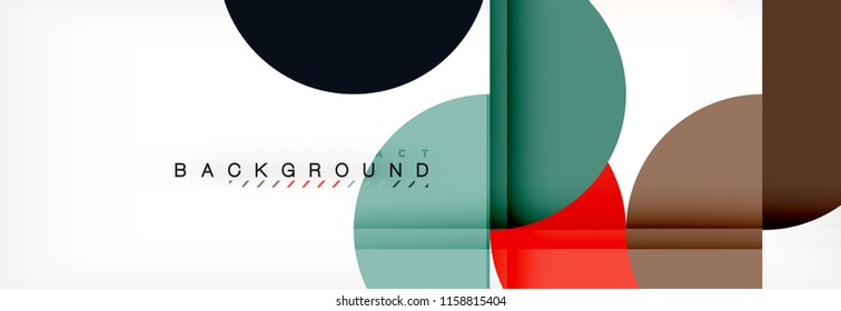 Circle abstract background, geometric vector illustration